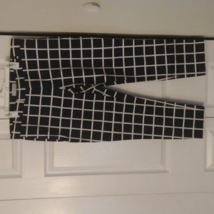 Gap slimmed cropped plaid cotton stretch pants size 12